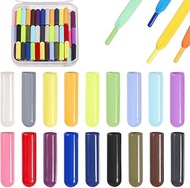 72Pcs 18 Colors Shoelace Tips Aglets for Shoelaces Plastic Shoelace Head Cord End Cap Replacements A