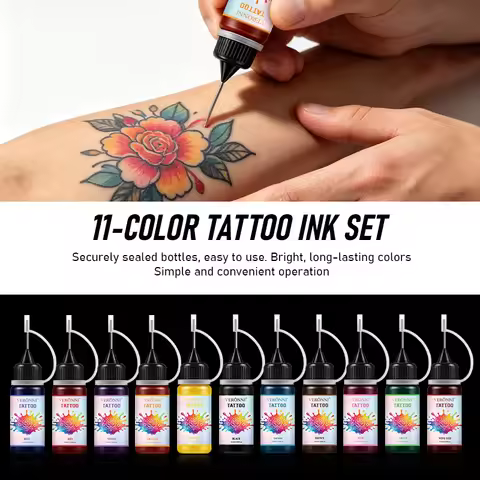 11 pcs pure natural organic Colorful henna cream, brown henna tattoo cream, temporary tattoo, henna