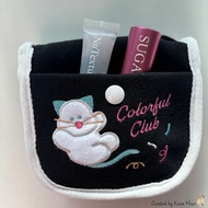 Cat Fabric Snap Pouch
