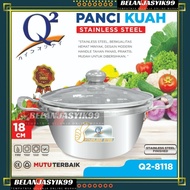 Stock POT Q2-8118 / STOCK POT Q2 8118 / STAINLESS STEEL STOCK PAN Q2 8118 / COOK PAN Q2-8118 18CM ST