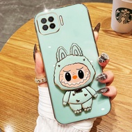 VRQR Labubu Casing for OPPO A73 2020 F17 A93 2020 Reno 4F Reno 4 Lite F17 Pro Rotating Bracket with