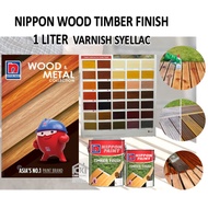 1 LITER NIPPON PAINT Timber Finish Syelek Kayu Varnish Cat Kayu Wood Shellac PART 2