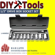 10pcs 1/2" Drive Box Socket Set 8MM - 24MM