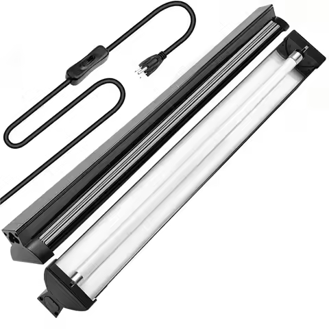 ABKY-T5 Ho UVB Reptile Light Fixture, 24W High Output With 10.0 UVB Bulb, 22" T5 UVB Light Bar US Pl