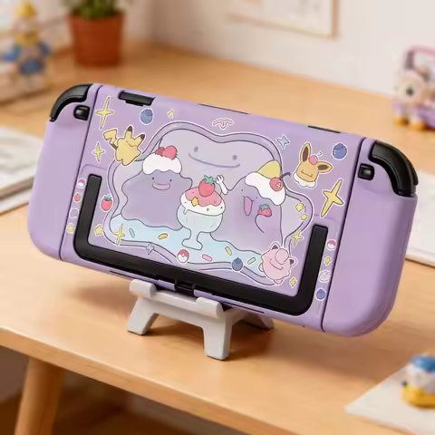In-Stock Ditto Switch 2 Protective Case Ditto Pattern Matte Split Hard Case Soft Grip Dock Compatibl