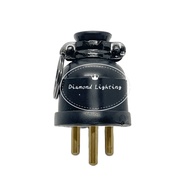 ปลั๊กเสียบ ปลั๊กยาง ตัวผู้ 3 ขา กลม 16A 250V ทองเหลืองแท้ ยี่ห้อ BEWON