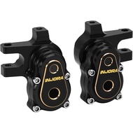 INJORA Black Brass Steering Knuckles Set TRX4M +5mm Diamond Portal Axle RC Upgrade