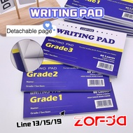 Grade 1-4 Writing Pad 80 Sheets High Grade Bond paper 210*143mm Intermediate Pad School Supplies