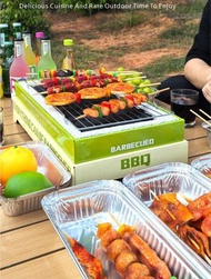 【90分鐘續航】燒烤架 一次性燒烤爐 燒烤網 BBQ爐 便攜燒烤爐 火山岩護體 堅固耐用 含炭包50粒木炭 燒烤 烤串 戶外 露營 野餐 聚餐 必備
