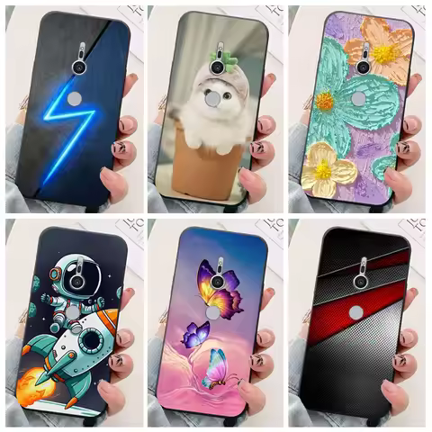 Case For Sony Xperia XZ1 XZ2 XZ4 Luxury astronaut Silicone Camera Protection Back Cover For Sony Xpe