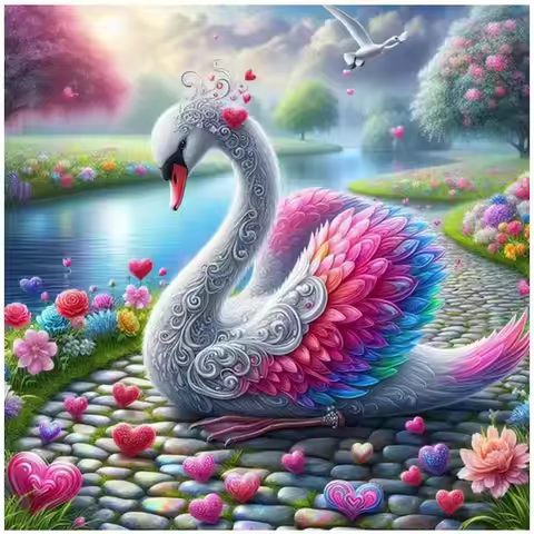 RUOPOTY Full Square Round Drill 5D Diamond Painting Rhinestone Pictures Diamond Embroidery Animal Sw