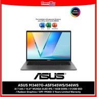 ASUS M3407G-ASF545WS/566WS //14.0''/WUXGA OLED/IPS/AI 7 445/16GD5/512GB/RADEON/OPI+M365/W11/2Y