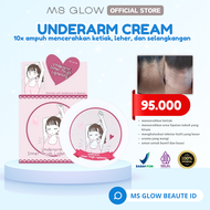 MS GLOW UNDERARM CREAM Ms Glow Under Arm Pemutih Ketiak Pencerah Selangkangan Whitening Cream Krim L