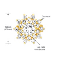 ZULIAN BH5010 KERONGSANG BINTANG DENGAN BATU CUBIC ZIRCONIA