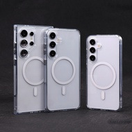 For Samsung A56 Case A36 A26 A16 A06 S24 S23 S25 Ultra S24FE S23FE Ultra Slim Clear Magnetic Casing