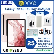 tablet / samsung galaxy tab s8+ plus ram 8/256gb 12.4  garansi resmi - graphite bonus 25 item