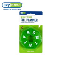 EZY DOSE ตลับใส่วิตามินสำหรับ 7 วัน/สัปดาห์ 7-Sided Weekly Pill Organizer and Remider  รุ่น APO 67009 คละสี