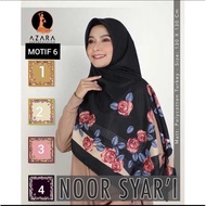 Jilbab Syar’i Segiempat Motif Noor Azara - Seragam Hijab Segi Empat Motif Syari Oskara ( 130x130 cm ) By Azara