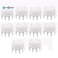 10PCS 9 Pin Tube Sockets Ceramic Tube Sockets for 12AX7 12AT7 12AU7 6DJ8 ECC82 5670 6922 Hifi Audio 