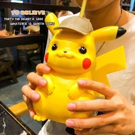 Water Bottle Super Cute Detective Pikachu Water Cup Movie Anime Straw Cup Water Cup Pikachu Cup Weibo Same Style