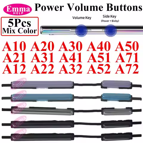 Side Volume Button + Power on / OFF Button Key Replacement Part for Samsung A21 A31 A41 A51 A71 A12 