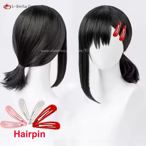38cm Higashiyama Kobeni Cosplay Wig Short Black Higashiyama Kobeni Wigs Hairpin Heat Resistant Hair 
