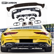 On sale PP Rear Diffuser Bumper Lip Spoiler Exhaust Muffer Body Kits for Benz W118 C118 CLA180 CLA20