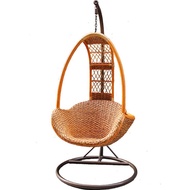 H-Y/ Real Rattan Chair Hanging Basket Rattan Hanging Chair Swing Cradle Outdoor Leisure Home Indoor Balcony Hanging Bird