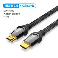 Vention สาย HDMI 2.0 สายถัก 4K 60Hz ทีวีต่อเข้าคอม HDMI Male to Male Cable for TV Laptop PS3 Project