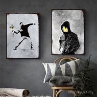 Banksy Graffiti Mural Painting Bedroom Street Wear Art Decoration Painting Background Wall Banksy Li