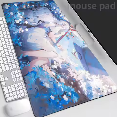 Frieren At The Funeral Mouse Pad XXL 900x400mm PU Mousepad Hot Large Gaming Leather Mouse 700x300xmm