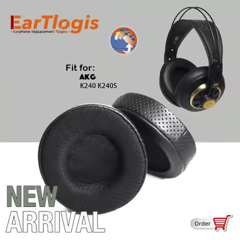 EarTlogis New Arrival Replacement Ear Pads for AKG K240 K240S Headset Earmuff Cover 105mm Cushions E