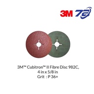 3M 982C 4 Inch Disc 36+ Cubitron II Fibre Disc Sanding Disc 4"x5/8"