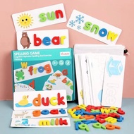 Wooden English Alphabet Spelling Game Education Cognitive Word Spelling