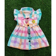 BABY GIRLS DRESS BUTTON DRESS MOTIF 1 2 years
