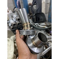 Stainless steel exhaust cover, funnel model for 3 inch tube size, inlet 38