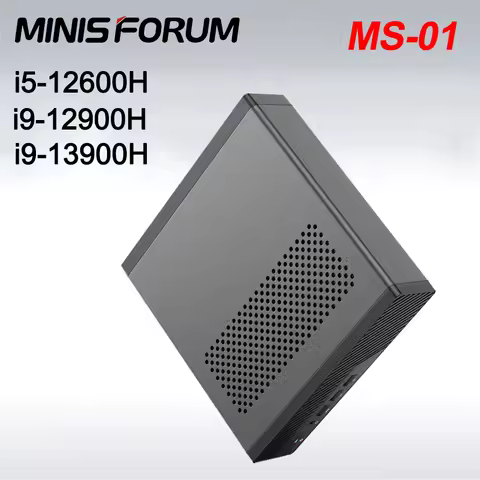 Minisforum MS-01 Mini PC Intel Core i5-12600H/i9-12900H/i9-13900H Windows 11 Pro 2*DDR5 2*M.2 2280 S