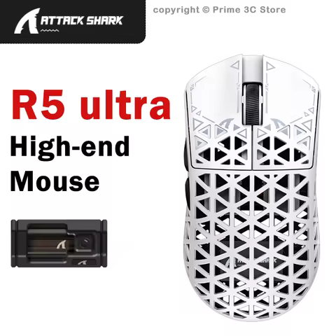 ATTACK SHARK R5 ULTRA High-end Wireless Gaming Mouse 8K Polling PAW3950MAX 42000 DPI 39g Carbon Fibe
