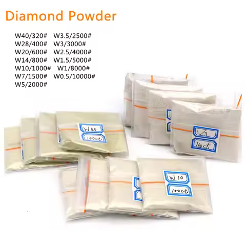 100 carats / 20g W0.5 to W40 Polishing Powder Diamond Micron Powder Polishing Tools For Gemstones Ja