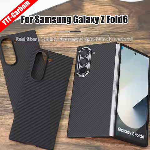 YTF-Carbon Real Carbon fiber Z Fold6 Case For Samsung Galaxy Z Fold6 case Aramid fiber Slim design Z
