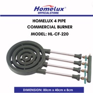 HOMELUX 4 PIPE COMMERCIAL BURNER  GAS STOVE BURNER High Quality Cast Iron For Household / Catering And Restaurant Use