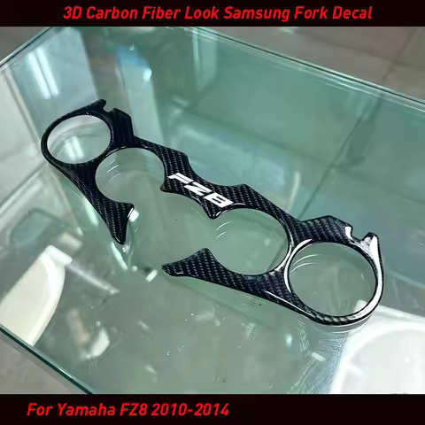 For Yamaha FZ8 2010-2014 3D Carbon Fiber Triple Tree Yoke Cover Protector Tank Pad motorcycle sticke