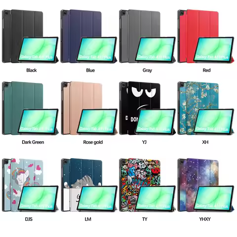 Smart Case For Samsung Galaxy Tab A11+( Plus) 11 inch 2025 Folding Stand With Auto Sleep Funda SM-X2