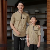 NGS - Latest Couple Clothes Short Sleeve Adult and Children 2025 Denim Sage Mahoghany Burgundy