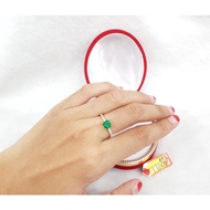 HIJAU CC897DLM green crystal gemstone gold ring green diamond fashion gold women's weight 1,100 grad