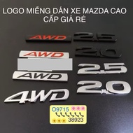 4WD AWD 2.0 2.5 BLACK AND MOON STICKER