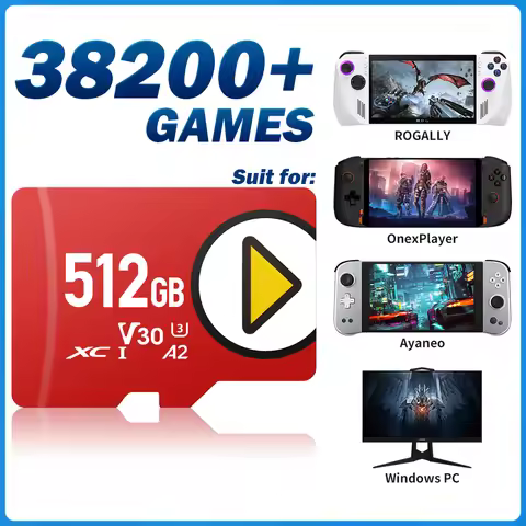 512G Game Card for ROG Ally/Ayaneo/OnexPlayer/Handheld Game Consoles/PC for PS3/PS2/SS/PS1/PSP/DC/MA
