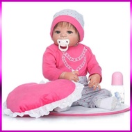 REBORN Doll Boy in Pink Shirt 55cm 22inch NPK Full Silicon Mannequin for Children PVN4481