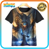 3D Dragon Animal Kids T-Shirt 3D Dragon Dragon Top N3D-09 For Ages 1-12 Years