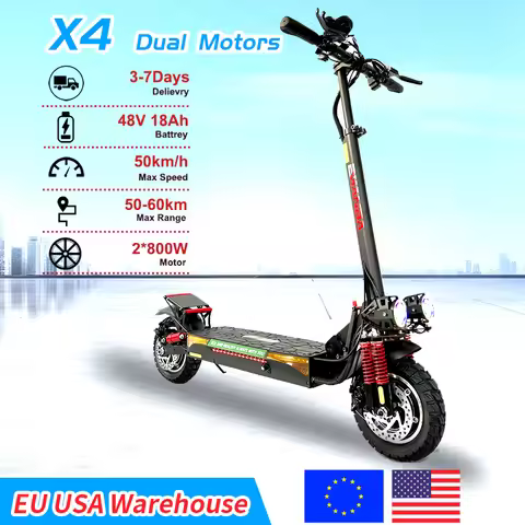 1600W Dual Motor Adult Off-Road Electric Scooter 48V Battery 60KM Range 150kg Max Load 3-7 Day Deliv